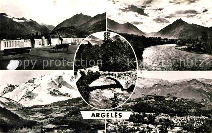 Argeles-Gazost Bruecke Panorama Terrasse