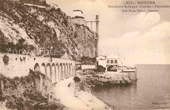 Menton Alpes Maritimes Rochers Rouges