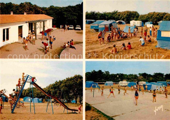 Noirmoutier-en-l Ile Zeltplatz Rutschbahn Volleyball