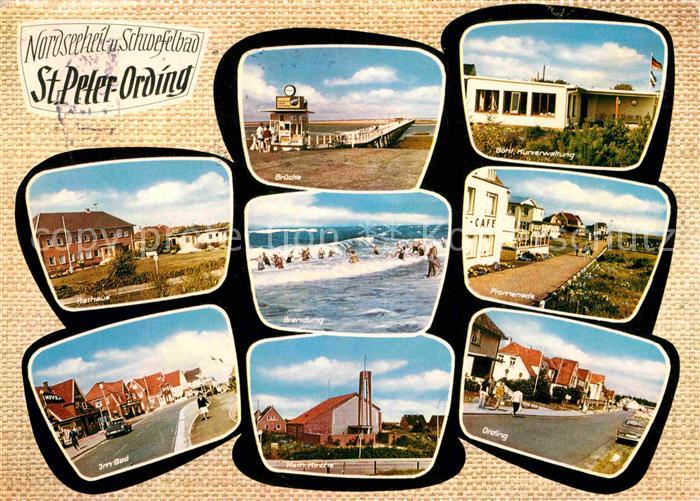 St Peter-Ording Bruecke Im Bad Ording Kirche Brandung