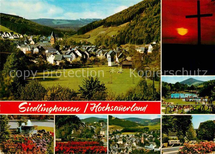 Siedlinghausen Teilansicht Sonnenuntergang Panorama