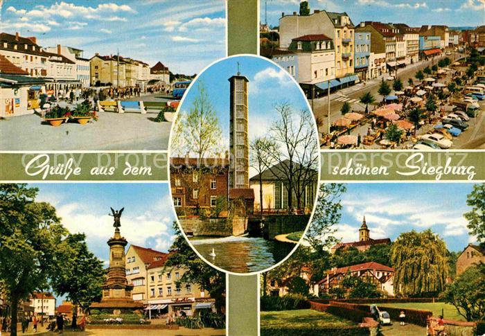 Siegburg Marktplatz Denkmal Kirche Park