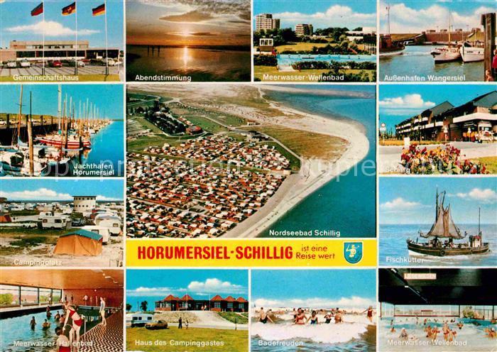 Schillig Fliegeraufnahme Gemeinschaftshaus Campingplatz Fischkutter