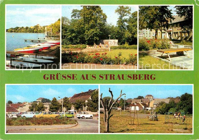 Strausberg Brandenburg Straussee Ehrenhain Leninplatz Teilansicht