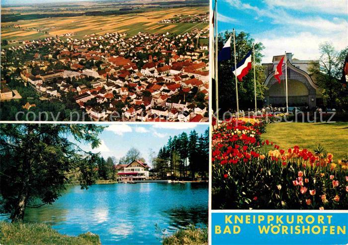 Bad Woerishofen Fliegeraufnahme Kurpark Teich