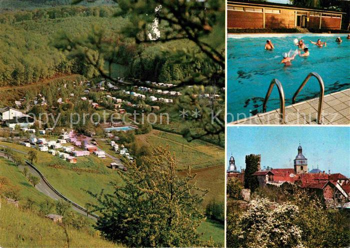 Gerbach Pfalz Fliegeraufnahme Campingplatz Kirche Freibad