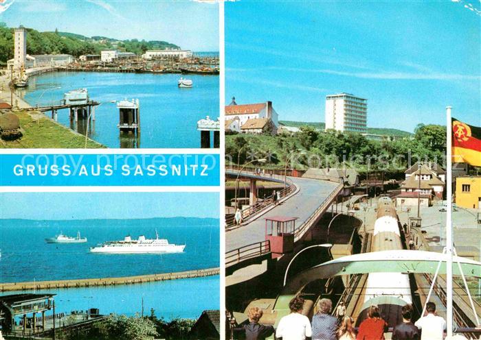 Sassnitz Ostseebad Ruegen Fischerreihafen Personenschiff Sassnitz
