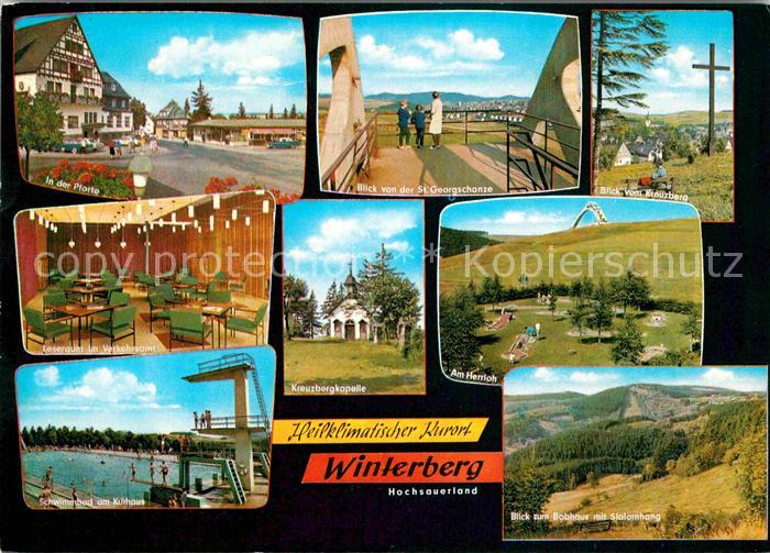 Winterberg Hochsauerland In der Pforte Sankt Georgschanze Freibad Panorama