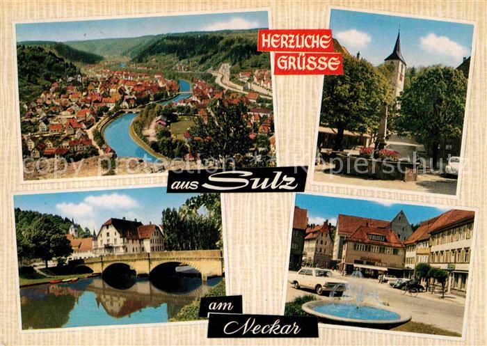 Sulz Neckar Panorama Brunnen Bruecke