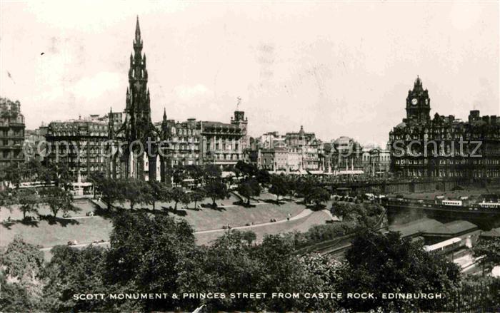 Edinburgh Scotland Scott Monument Princes Street from Castle Rock
