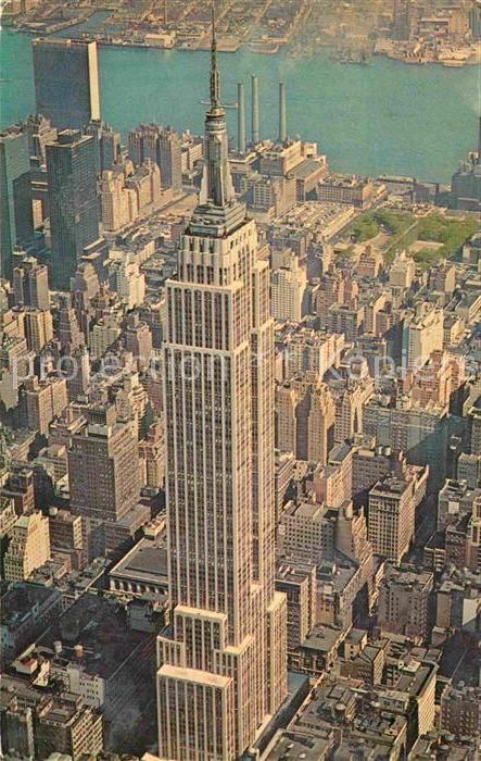 New York City Empire State Building Manhattan Skyline aerial view