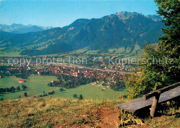 Lenggries Panorama Blick von der Denkalm zum Brauneck Bayerische Alpen
