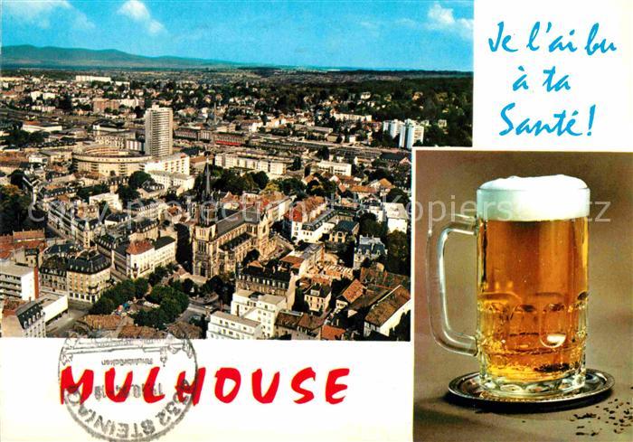 Mulhouse Muehlhausen Panorama Blick ueber die Stadt Bier