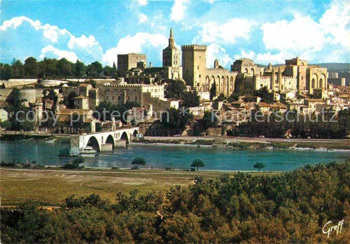 Avignon Vaucluse Panorama depuis la Tour Philippe Le Bel Pont St Benezet le Rhon