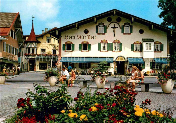 OBERAMMERGAU Bayern Ortspartie mit Hotel Alte Post Passionsspielort