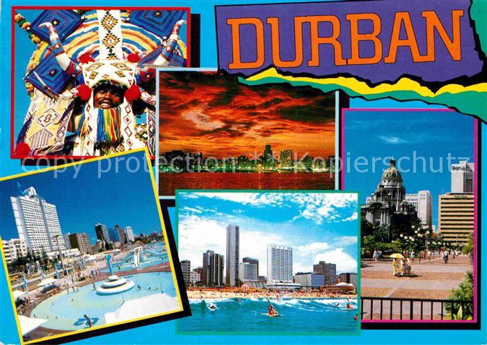 Durban South Africa Africa Ricksha Boy Hotels am Strand Swimming Pool Platz Nach