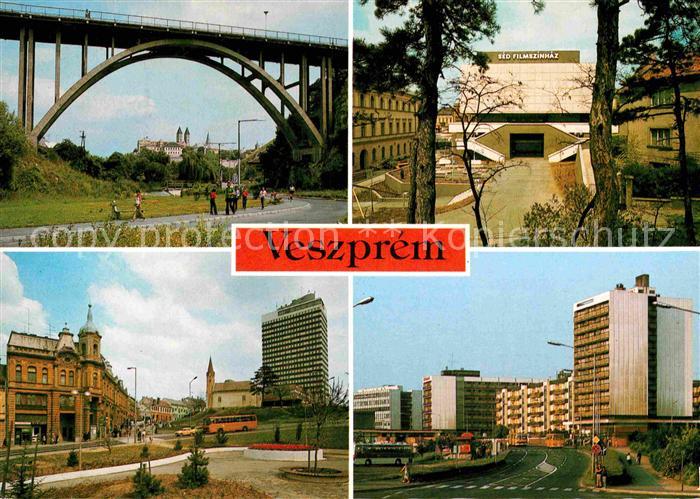 Veszprem Talbruecke Viadukt Burg Teilansichten Innenstadt