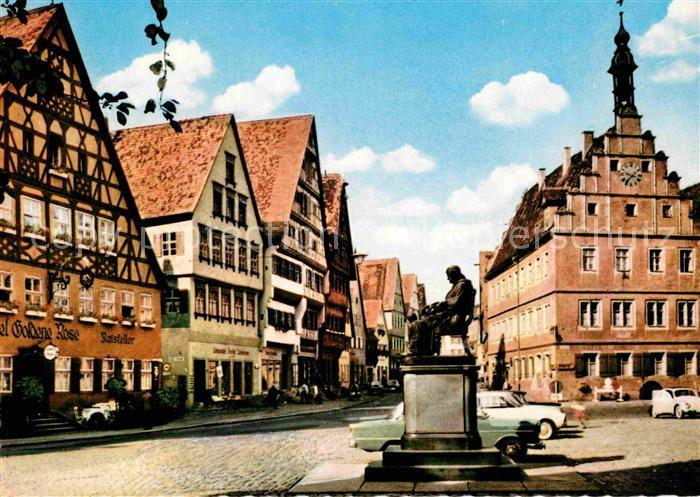 Dinkelsbuehl Marktplatz Christoph von Schmid Denkmal