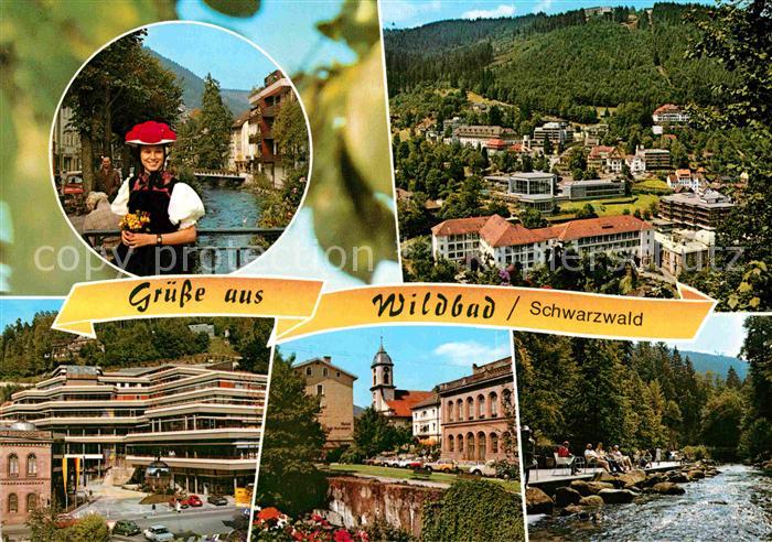 Bad Wildbad Trachten Bollenhut - P O S T K A R T E -  - P O S T K A R T E - Kurh