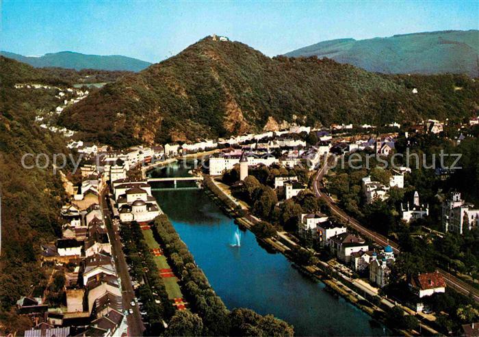 Bad Ems Panorama Blick ueber die Lahn Fliegeraufnahme