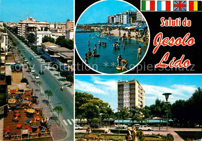 Jesolo Lido Strassenpartie Strand Hotel Maxim