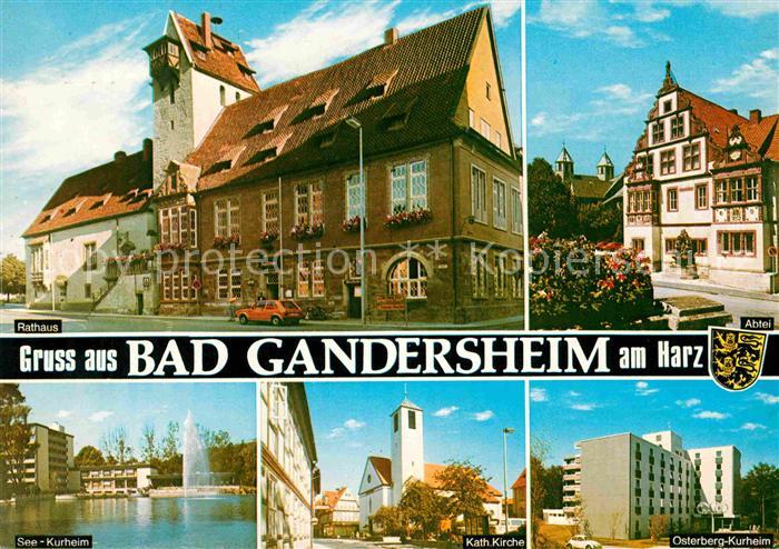 Bad Gandersheim Rathaus Abtei See Kurheim Kirche