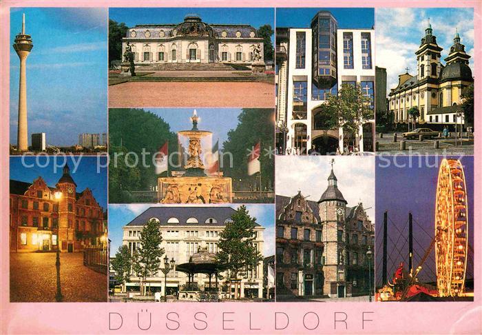 DuessELDORF  CITY Rheinturm Schloss Rathaus Denkmal Riesenrad Gebaeude Architekt