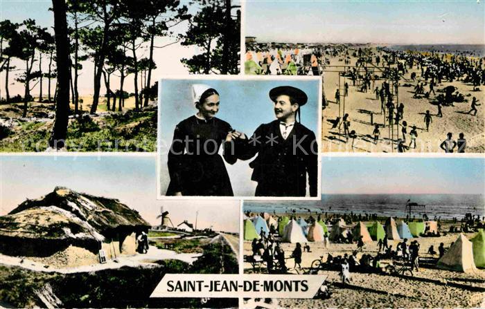 Saint Jean de Monts Plage Foret Bourine et Costume Maraichin