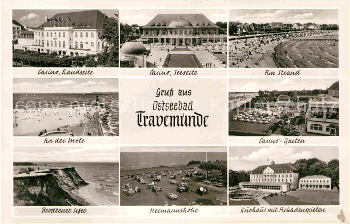 Travemuende Ostseebad Casino Strand Mole Casino Garten Brodtener Ufer Hermannsho