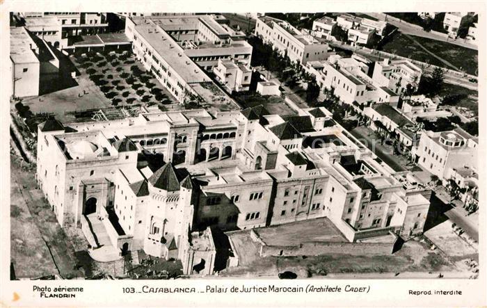 Casablanca Palais de Justice Marocain Vue aerienne