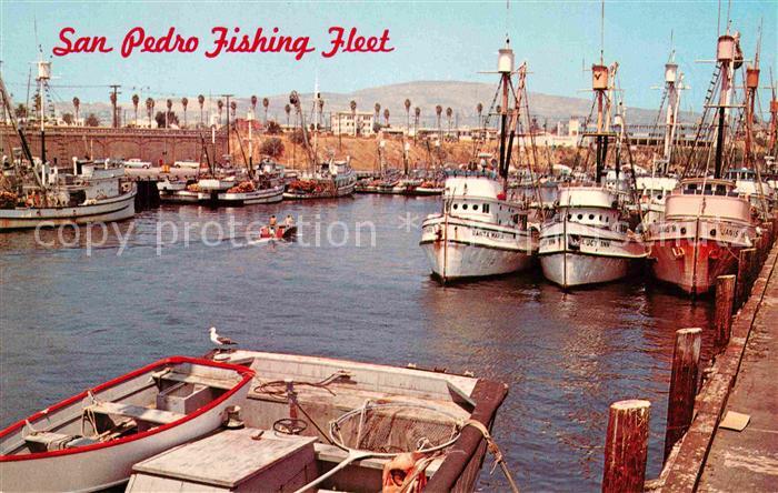 San Pedro California Fishing Fleet at Dock