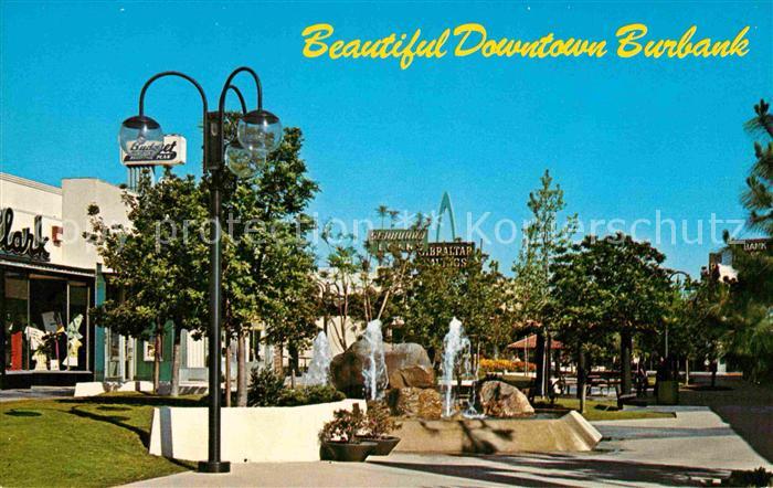 Burbank California Downtown mall San Fernando Road