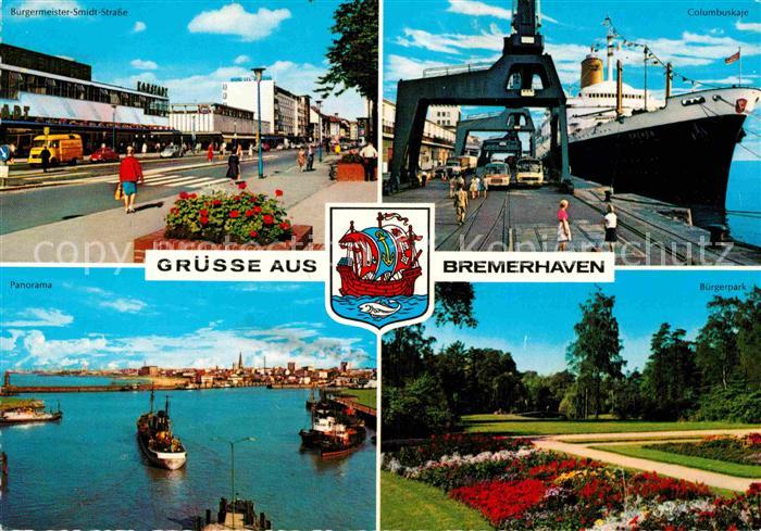 Bremerhaven Buergermeister Smidt Str Columbuskaje Panorama Buergerpark