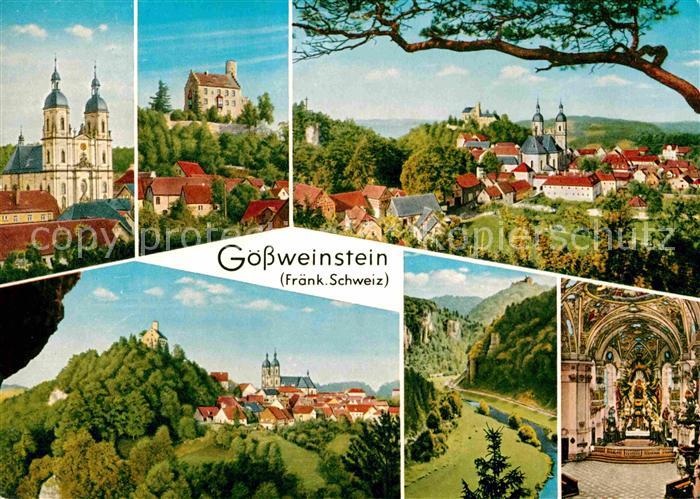 Goessweinstein Kirche Schloss Panorama Kircheninneres