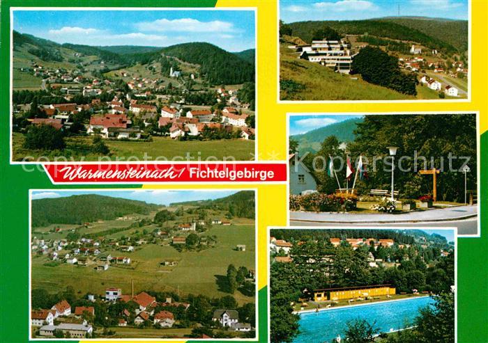 Warmensteinach Panorama Teilansichten Schwimmbad