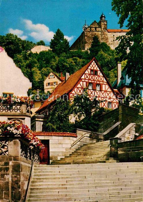 Kulmbach Bayern mit Plassenburg