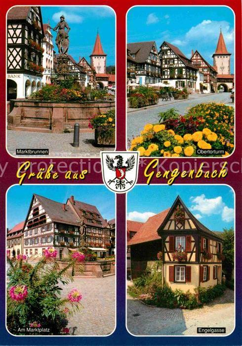 Gengenbach Marktbrunnen Obertorturm Marktplatz Engelgasse