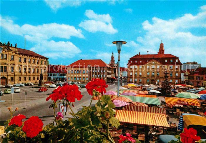 ERLANGEN Bayern Marktplatz Schloss Rathaus
