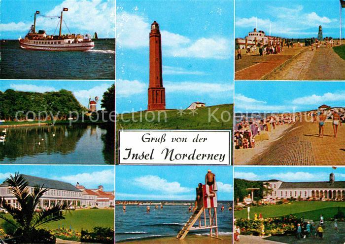 Norderney Nordseebad Faehre Leuchtturm Strand Promenade