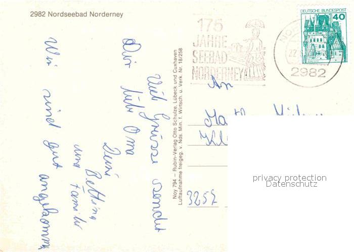 Norderney Nordseebad Kurplatz Weststrand Napoleonschanze Ev Kirche Wellenbad Wei – Bild 2