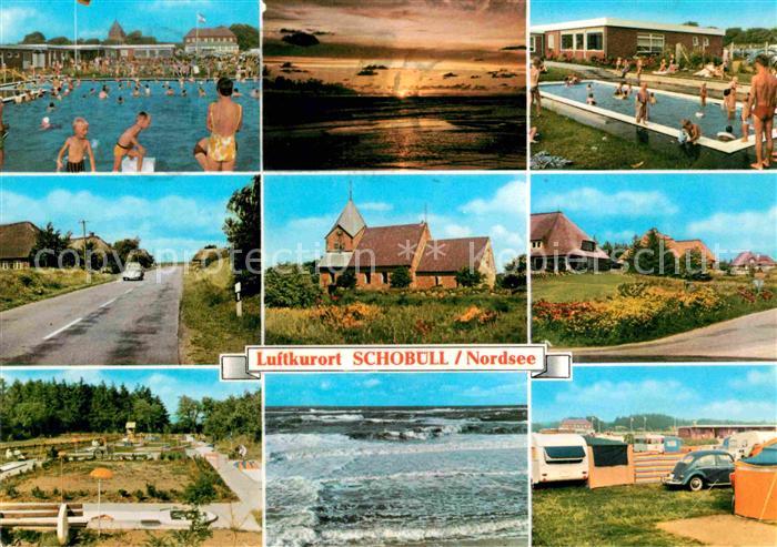 Schobuell Husum Schwimmbad Sonnenuntergang Dorfmotive Camping