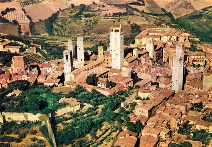 Siena San Cimignano Veduta aerea