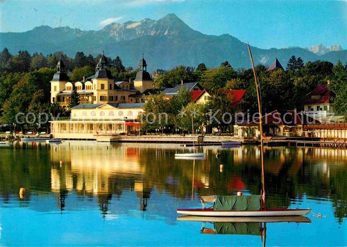 Velden Woerthersee Schloss mit Mittagskogel