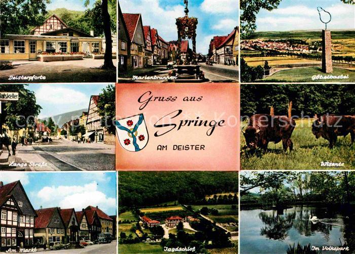 Springe Deister Deisterpforte Marienbrunnen Goebelbastei Lange Strasse Wisente M