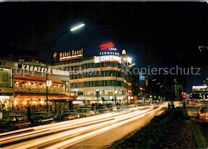 BERLIN CITY Kurfuerstendamm mit Cafe Kranzler und Kaiser Wilhelm Gedaechtniskir