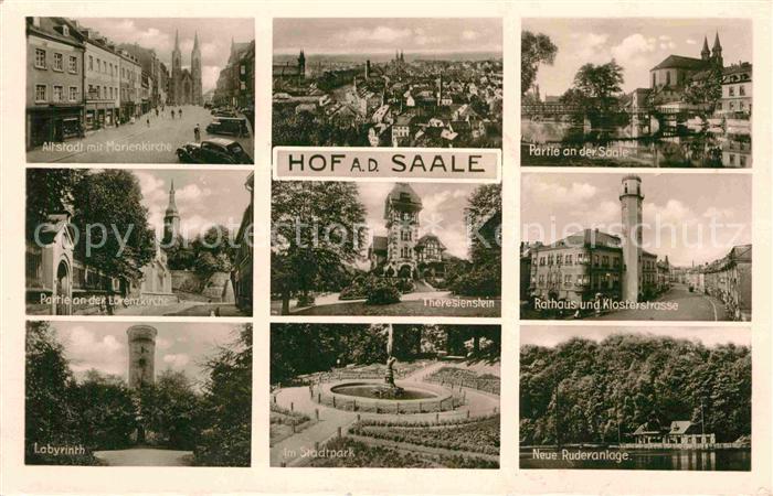 Hof Saale Saaleparti Altstadt Marienkirche Theresienheim Labyrinth Stadtpark