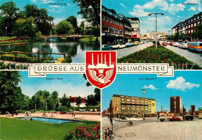 Neumuenster Schleswig-Holstein Renks Park Bahnhof Grossflecken Teichuferweg