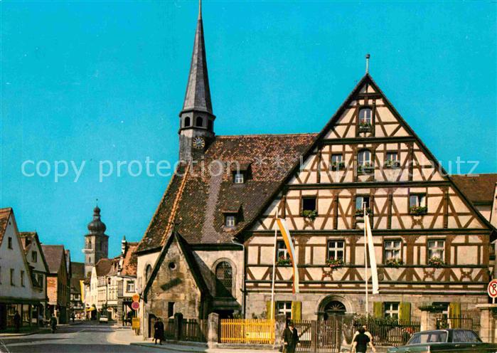 Forchheim Oberfranken Fachwerkaus und Kirche
