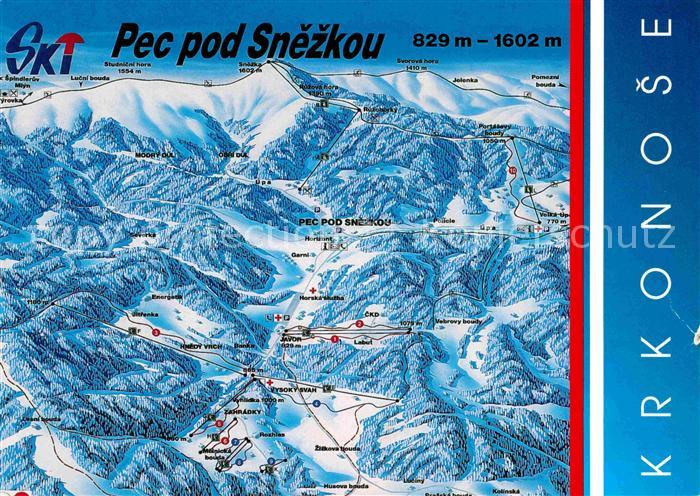 Pec pod Snezkou Skigebiet Lagekarte