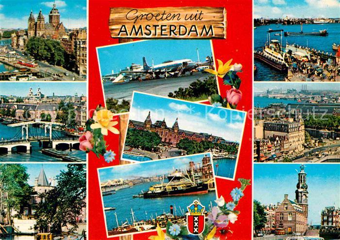 Amsterdam Niederlande Hafen Bruecke Flughafen